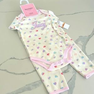 NWT Juicy Couture 3 piece infant set sizes 12 or 18 m